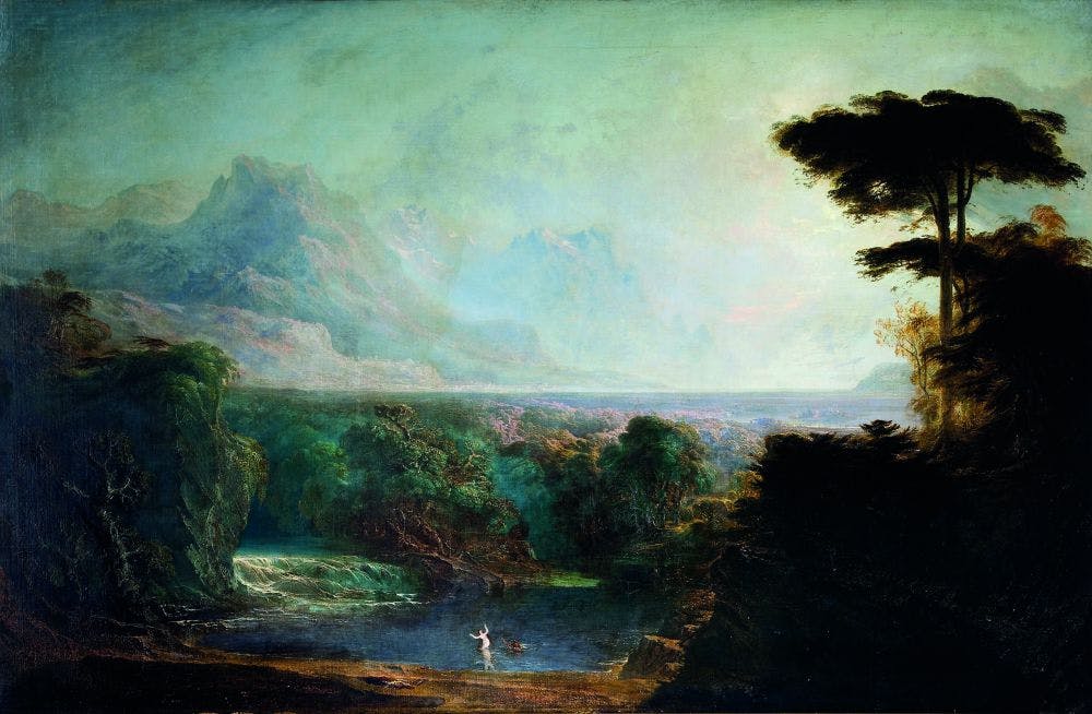 <p>Alpheus and Arethusa, painting by John Martin (1789 &#8211; 1854)</p>

