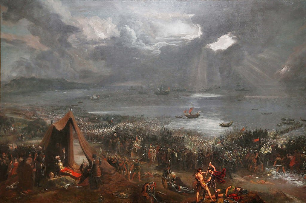 The most iconic image of the Battle of Clontarf, oil on canvas painting by Hugh Frazer, 1826