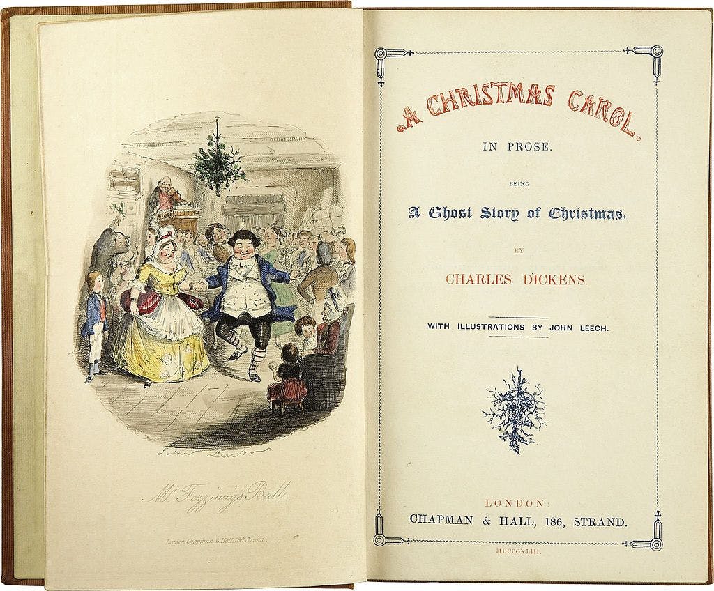 Title page of "A Christmas Carol", first edition (1843)