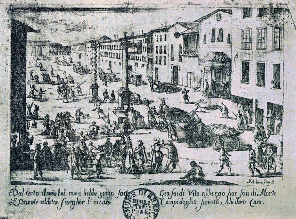 Image depicting the desperate situation in Milan during the plague.