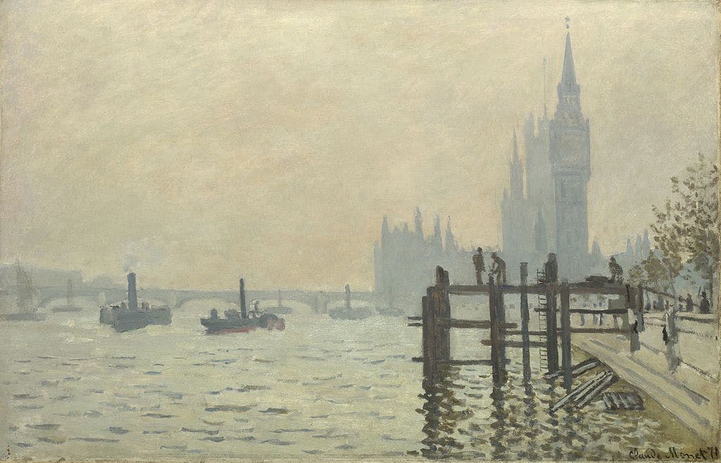 "The Thames Below Westminster" (1871)