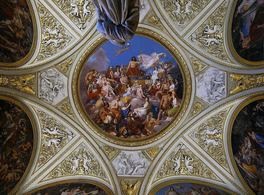 Ceiling of the Room of the Iliad (Orlando Paride, CC BY-SA 4.0 via Wikimedia Commons)