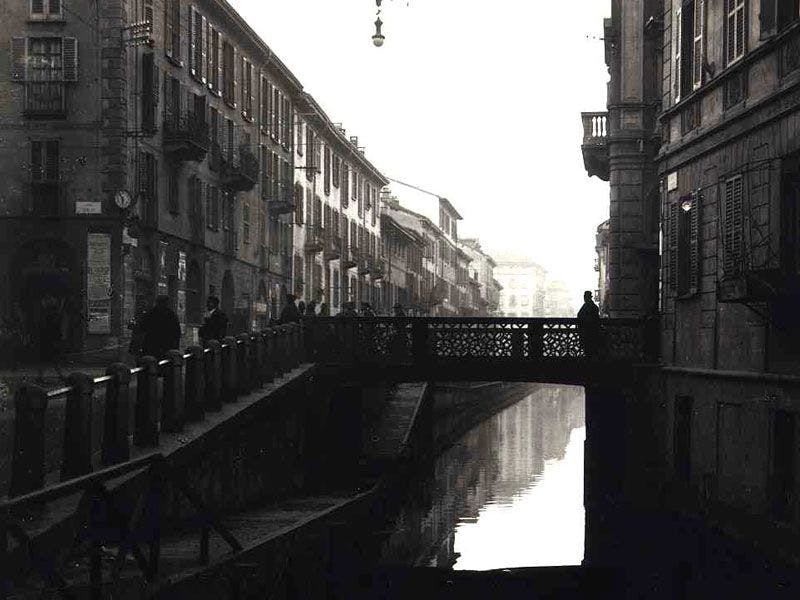 A section in Corso Italia, of the inner circle of the navigli in the 19th century CE