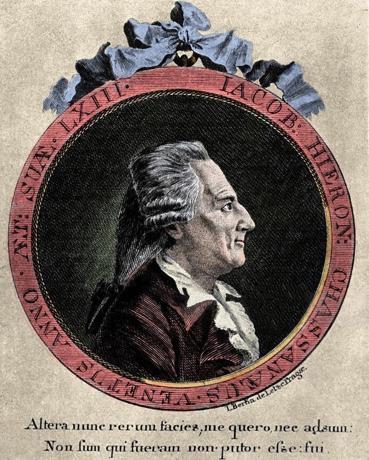 Casanova, Engraving of Berka on the title page of "Icosameron" (1788)