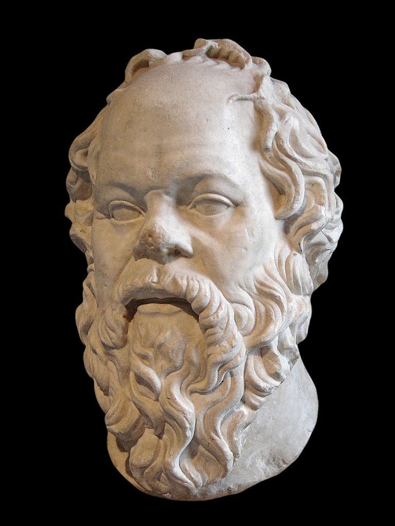 Socrates' sculpture - Louvre (Djtanng, CC BY-SA 4.0 Wikimedia Commons)